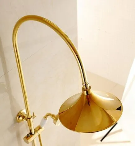 Dofaso творческий дизайн латунь осадков grohe Душ смеситель с ручным душем Настенные Золотой смеситель для ванны смеситель для душа