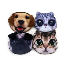 2018 Promotion 3D Oval Animal Prints Mini font b Children b font Coin Bags Women Storage