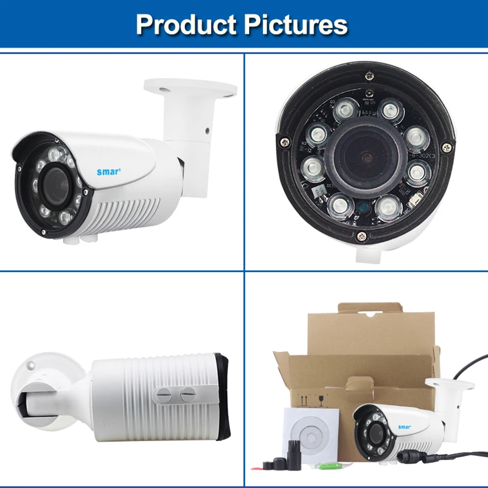 Smar Manual Zoom 4X Lens 2.8-12mm 5MP 25921944 H.265 IP Camera HI3516D + 12.5'' PS5510 Outdoor Waterproof Security Camera  (3)