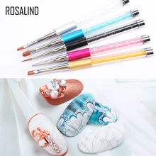 ROSALIND дизайн ногтей акриловая пудра кристалл ручка кисть УФ гель для рисования ногтей советы для рисования Многофункциональный DIY порошок инструмент