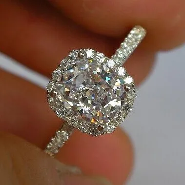 3ct Princess Cut Sona Synthetic Diamond 14k Solid White Gold 3ct Princess Cut Sona Synthetic Diamond 14k Solid White Gold Fabulous Ring For Women Engagement