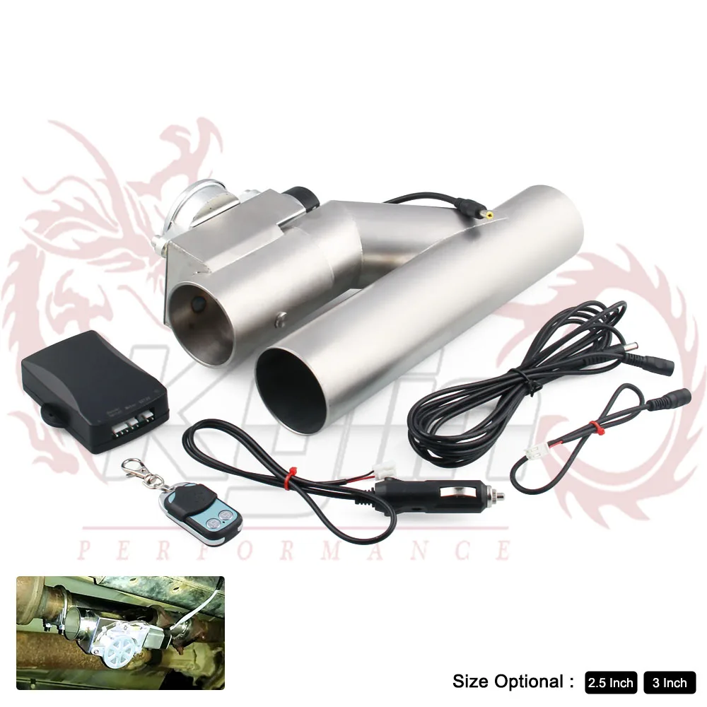 

2.5" 3" Dump Valve Electric Exhaust Cutout with Wireless Remote/ Exhaust pipe TP007
