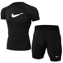 Man Compression Sports Suit Quick drying Perspiration Fitness Training MMA Kit rashguard Male Sportswear Jogging Running Clothes