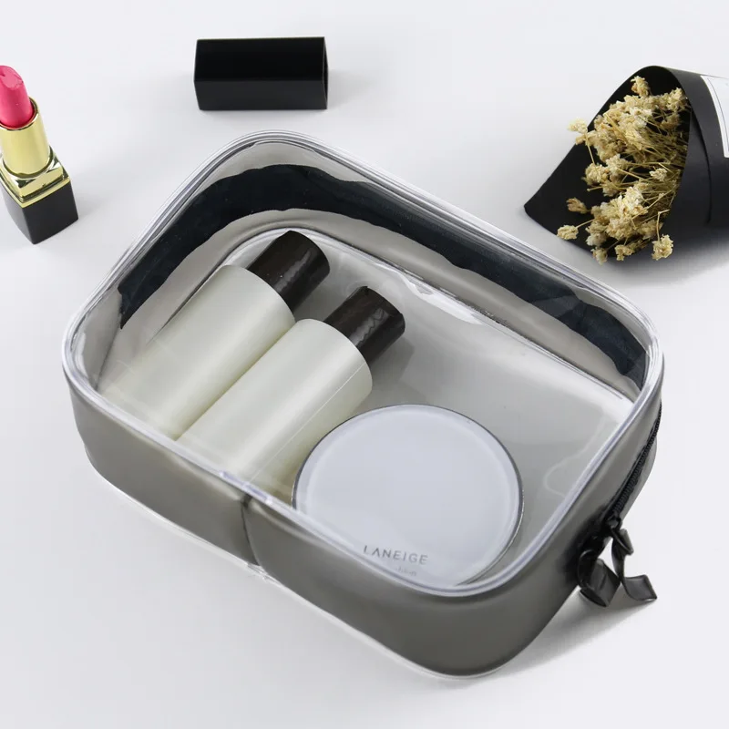 

Transparent PVC Cosmetic Bags Travel Organizer Clear Makeup Bag Zipper Beautician Beauty Case Toiletry Bag Make Up Pouch Wash