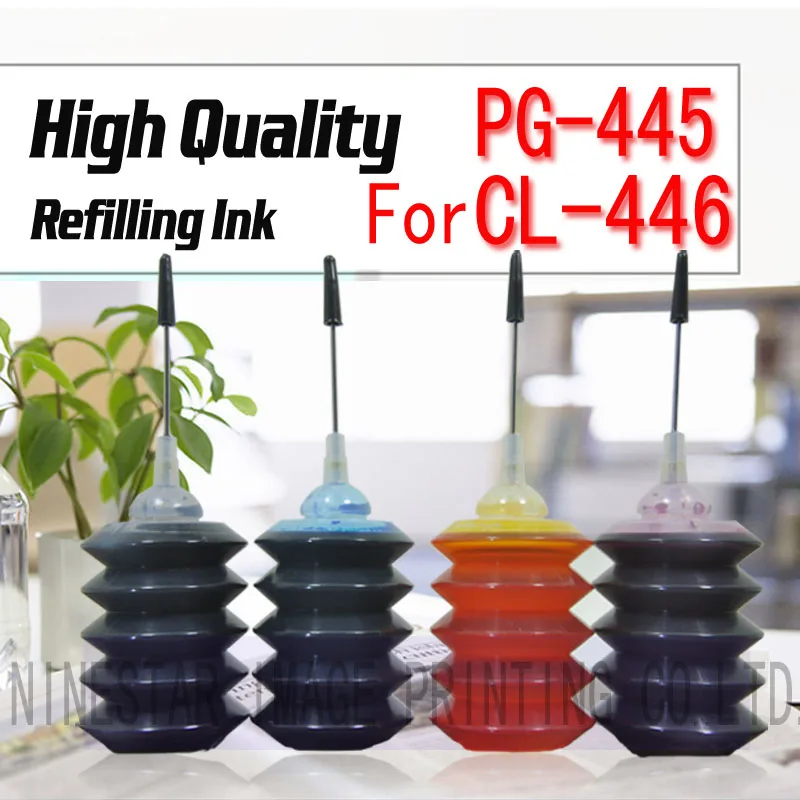 

120ML Refill Ink for Canon PG445 PG 445 XL Cartridge Ink for Canon PIXMA MG2440 MG2540 MG2940 iP2840 MX494 mg3040 ns50