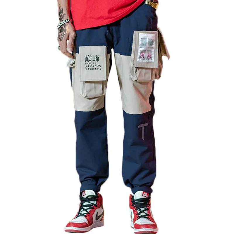 

2019 New Men Multi-pocket Harem Hip Pop Pants Trousers Streetwear Sweatpants Hombre Male Casual Fashion Cargo Pants Men