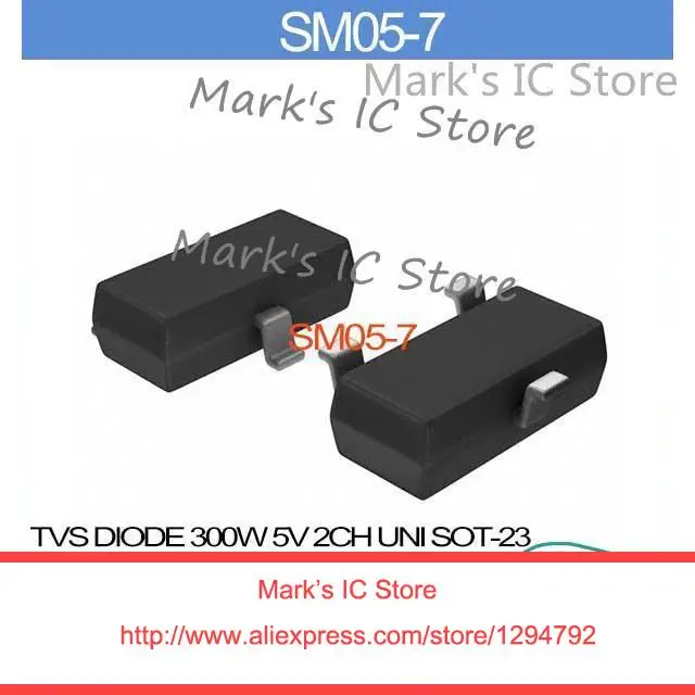

SM05-7 TVS DIODE 300W 5V 2CH UNI SOT-23 SM05 05 SM05 05 SM0 05
