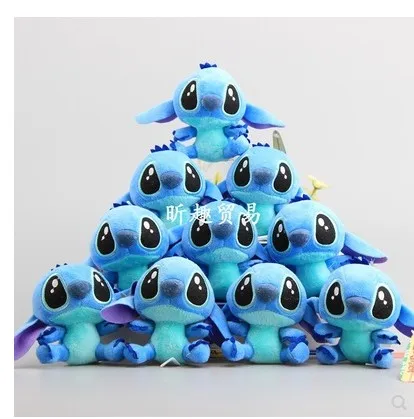 

Free shipping 10 pcs/Lot Lilo Stitch stuffed Plush Keychain Solf the toy for children birthday gift