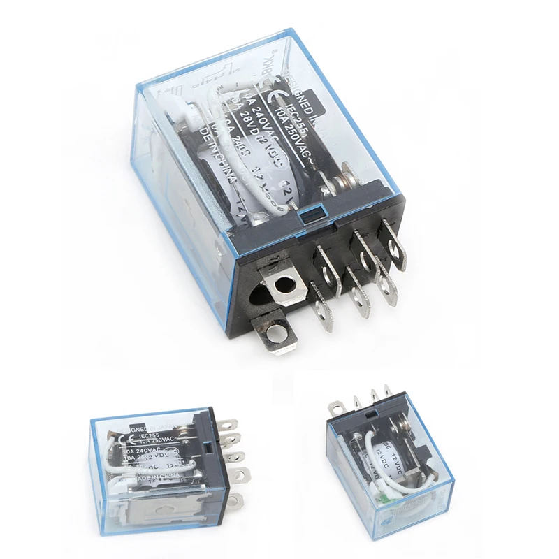 1 шт. LY2NJ Светодиодная лампа 10A DC 12 В AC 240 DPDT 8Pin катушка реле питания 2NO