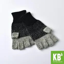 2018 Весна KBB для женщин мужчин удобные серый дизайнер овечьей шерсти вязаное изделие Pom зимние перчатки без пальцев рука теплые