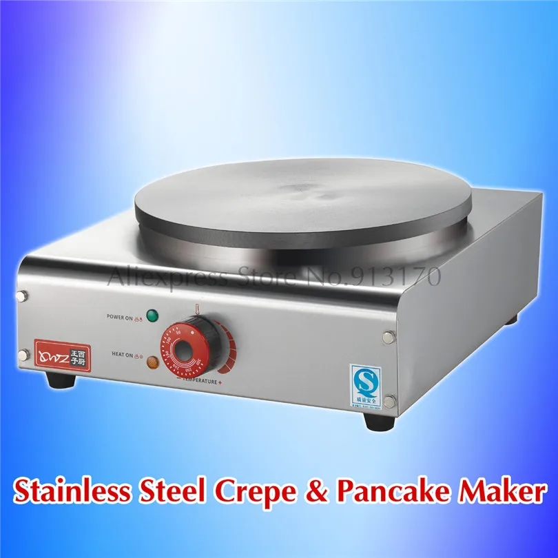 

Commercial Crepe Maker Stainless Steel Pancake Maker Electric Griddle Machine Makes Masala Dosa Non Stick Plate