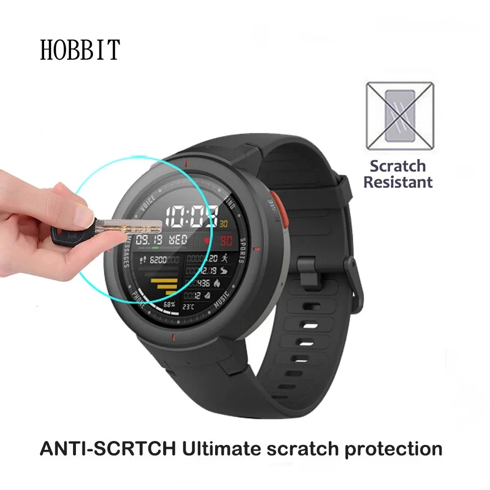 2Pack For Huami Amazfit Verge 0.3mm 2.5D 9H Clear Tempered Glass Screen Protector Smartwatch Film Scratch Resistant LCD Guard