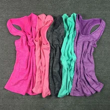 Фиолетовый, розовый, серый, зеленый, розовый, Приталенный топ без рукавов для йоги, быстросохнущая майка для спортзала, фитнеса, спорта, майка для женщин, жилет для бега