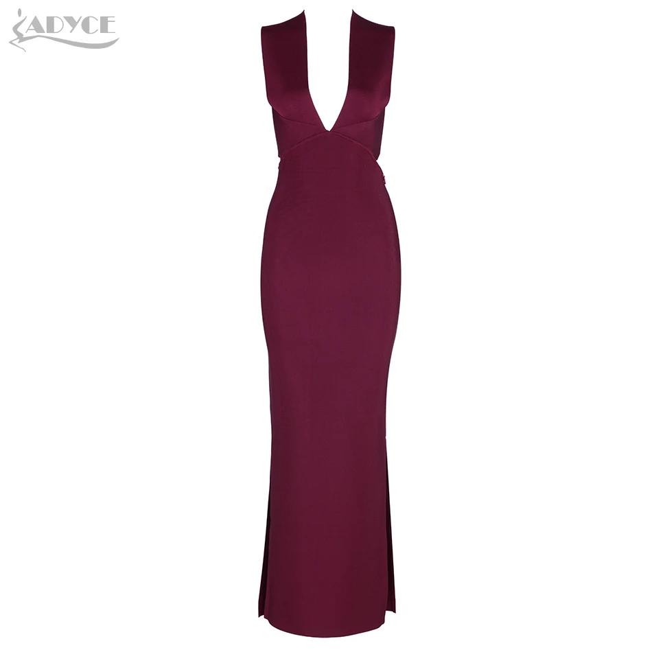 

Adyce 2019 Chic Elegant Women Bandage Dresses Sexy Sleeveless Long Dress Vestidos Celebrity Party Dress Woman Maxi Dresseses