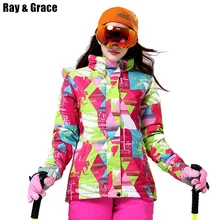 RAY GRACE, зимняя куртка для женщин, зимнее пальто для улицы, водонепроницаемая, ветрозащитная, дышащая, Спортивная, термальная парка, для пеших прогулок, лыж, сноубординг