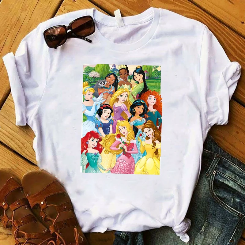 

Fashion Women T Womens Vogue Princess Photo Cartoon cute Graphic Female Tee Shirt Top Tshirt Femme Ladies Clothes T-shirt