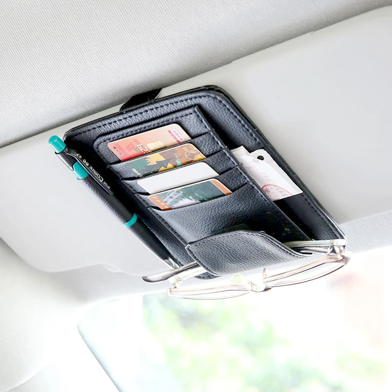 

Car Card Storage Organizer Bag Glasses Holder Clip For Lada granta vesta kalina priora niva xray largus Opel Astra H G J zafira