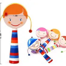 1 шт./упак. погремушка для новорожденного барабаны деревянные игрушки/абсолютно новая детская хлопушка для Детонационных детей игрушки с ярким цветом нетоксичные