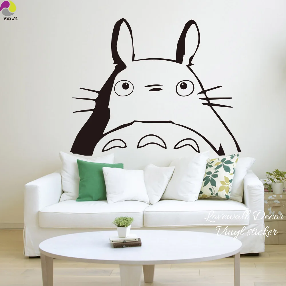 

Cartoon Totoro Wall Sticker Bedroom Kids Room Sofa Janpan Anime Cat Animal Wall Decal Baby Nursery Wall Decal Vinyl Decor Art