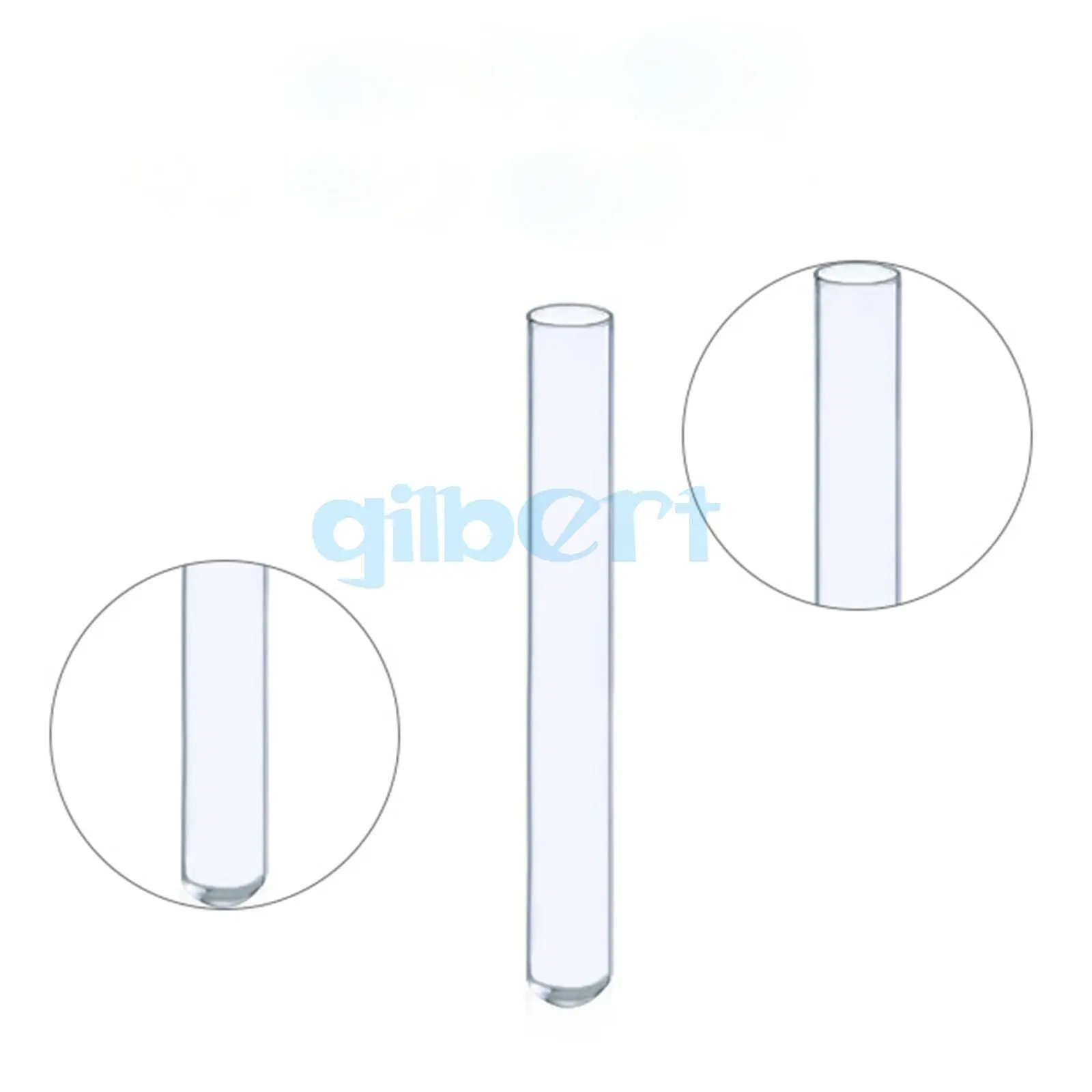 Лот(5) несколько размеров 10 мм-18 мм диаметр 75-180 мм длина лабораторная стеклянная посуда прозрачная пробирка простой конец круглое дно