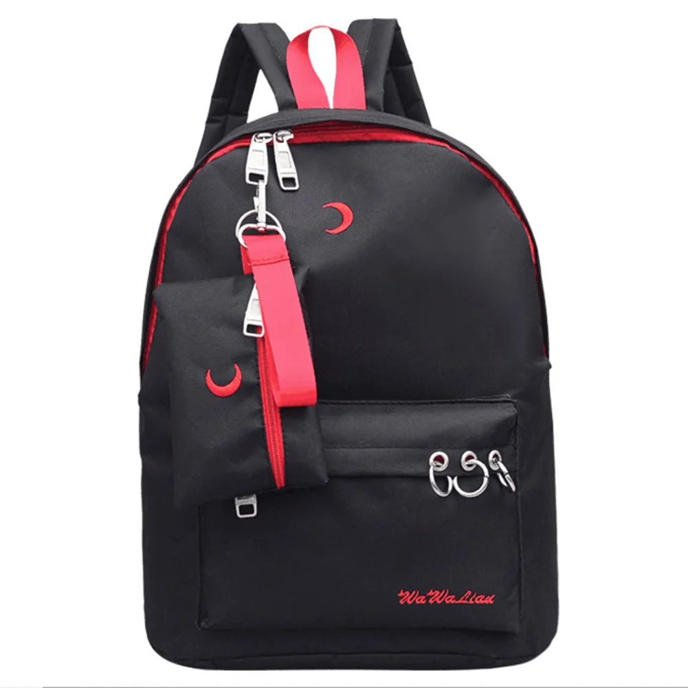 

Brand Design Highquality Waterproof Zipper Backpack School Bag for Teenagers Rucksack Moon Embroidery Backpack Travel KA-BEST