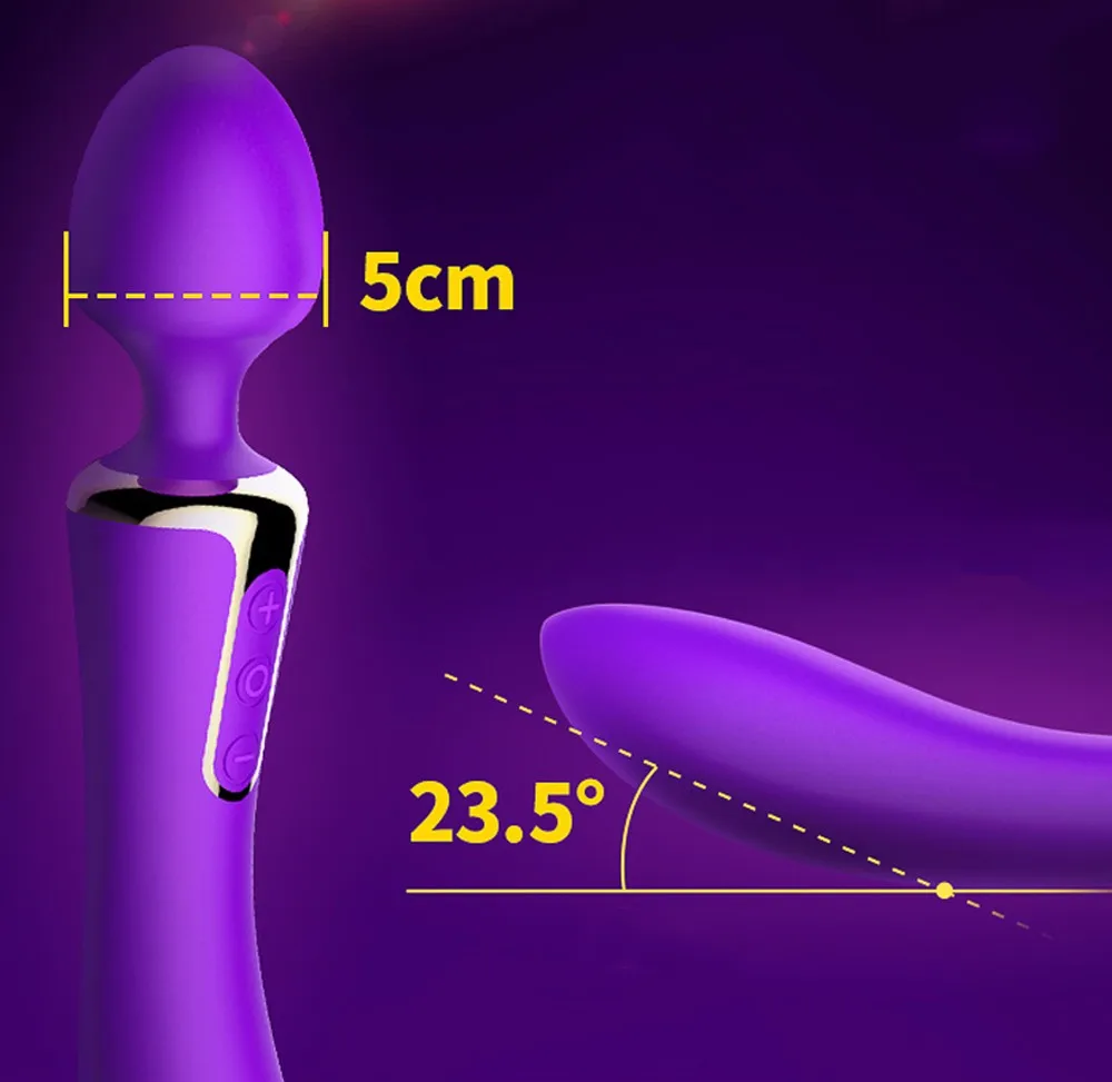 Leten Rechargeable AV Sex Toys Dual Function Intelligent Heating Silicone Body Massage Vibrators For Women Magic Wand Massager 12