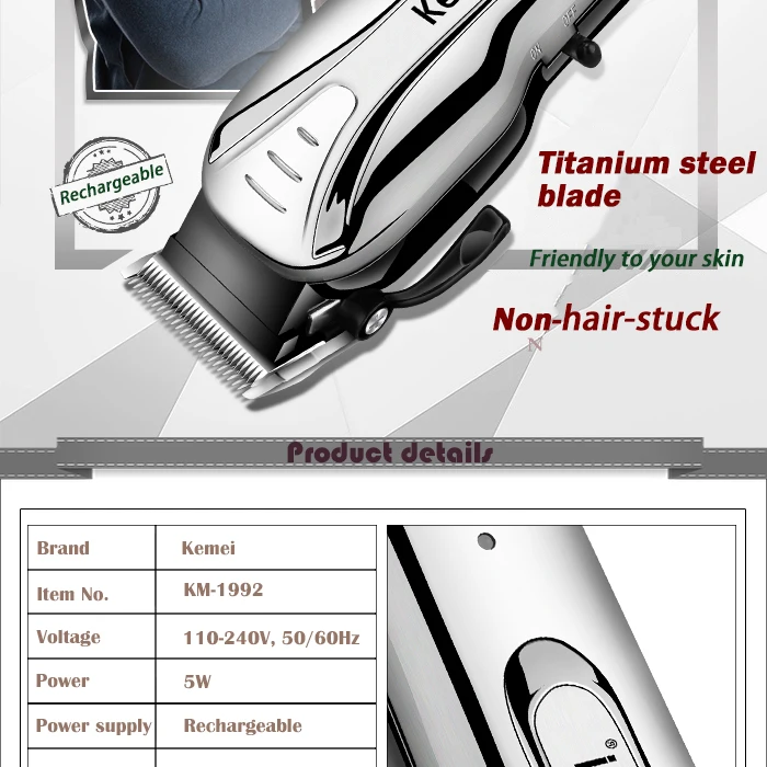 110 v-240 v профессиональная машинка для стрижки волос с турбонаддувом, машинка для стрижки волос, перезаряжаемая машинка для стрижки мужчин, электробритва