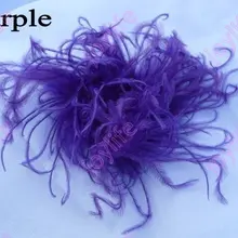 Новинка, 180 шт., разноцветные модные кудрявые страусиные перья, банты для девочек, заколки-перья для волос