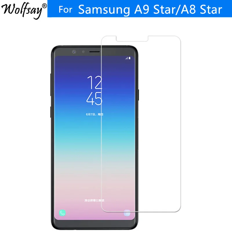 

2PCS sFor Tempered Glass Samsung Galaxy A8 Star Screen Protector Ultra Thin Tempered Glass For Samsung Galaxy A8 Star Glass 6.3"