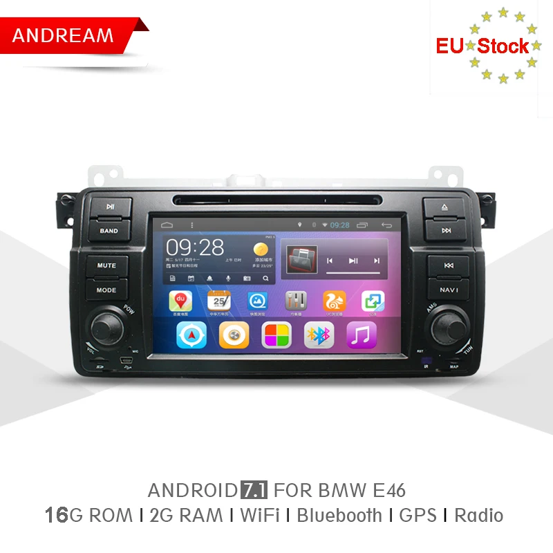 

Quad Core 2G RAM 16G ROM Car DVD Player Stereo Android 7.1 For BMW/E46/M3/MG/ZT with Bluetooth Steering Wheel Control EW801P7QH