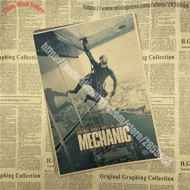 Mechanic Resurrection Classic Core Movie Kraft Paper Poster Bar Cafe Living Room Dining Room Wall Decorative Paintings Kraft Paper Poster Paper Posterposters Posters Aliexpress