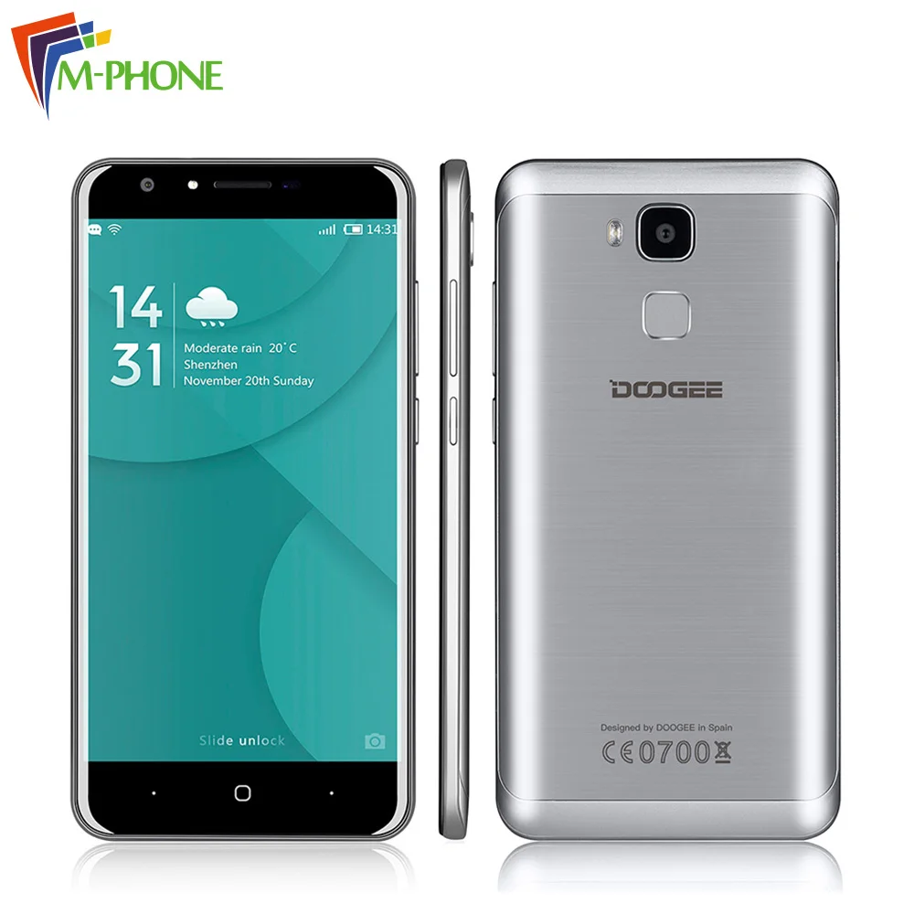 Original DOOGEE Y6C 5 5 inch 4G Mobile Phone Android 6 0 MTK6737 1 3GHz Quad