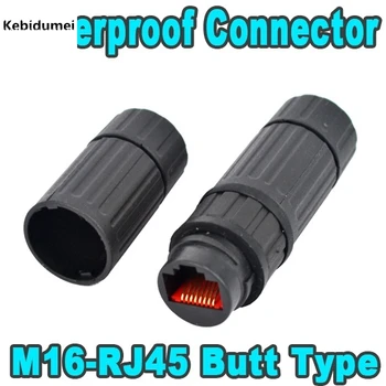 

Kebidumei 5pcs Ethernet LAN Network Cable Wire M16 RJ45 Waterproof Connector Adapter Plug Socket Waterproof Rating IP68