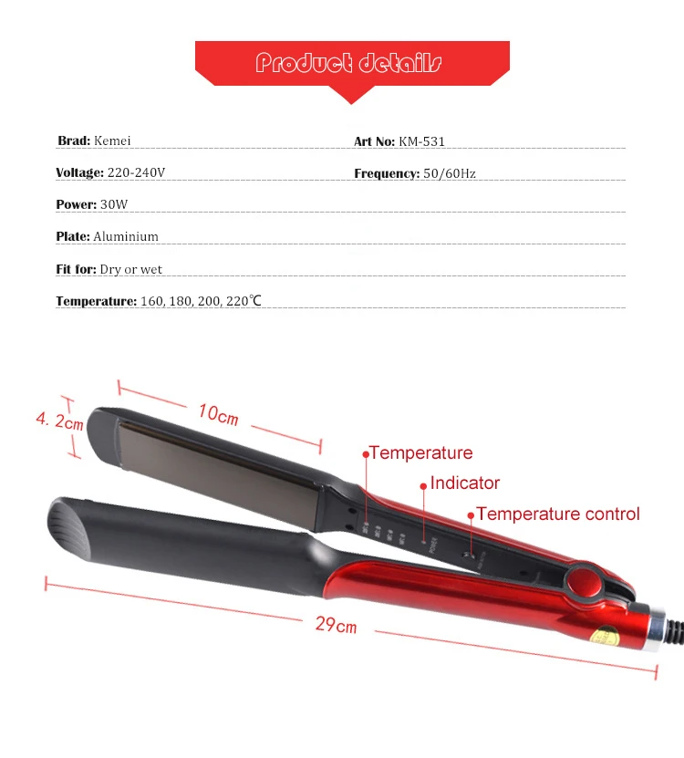 professional hair straightener ceramic flat irons straightening iron pranchas de cabelo curling corn styling tools curler 2