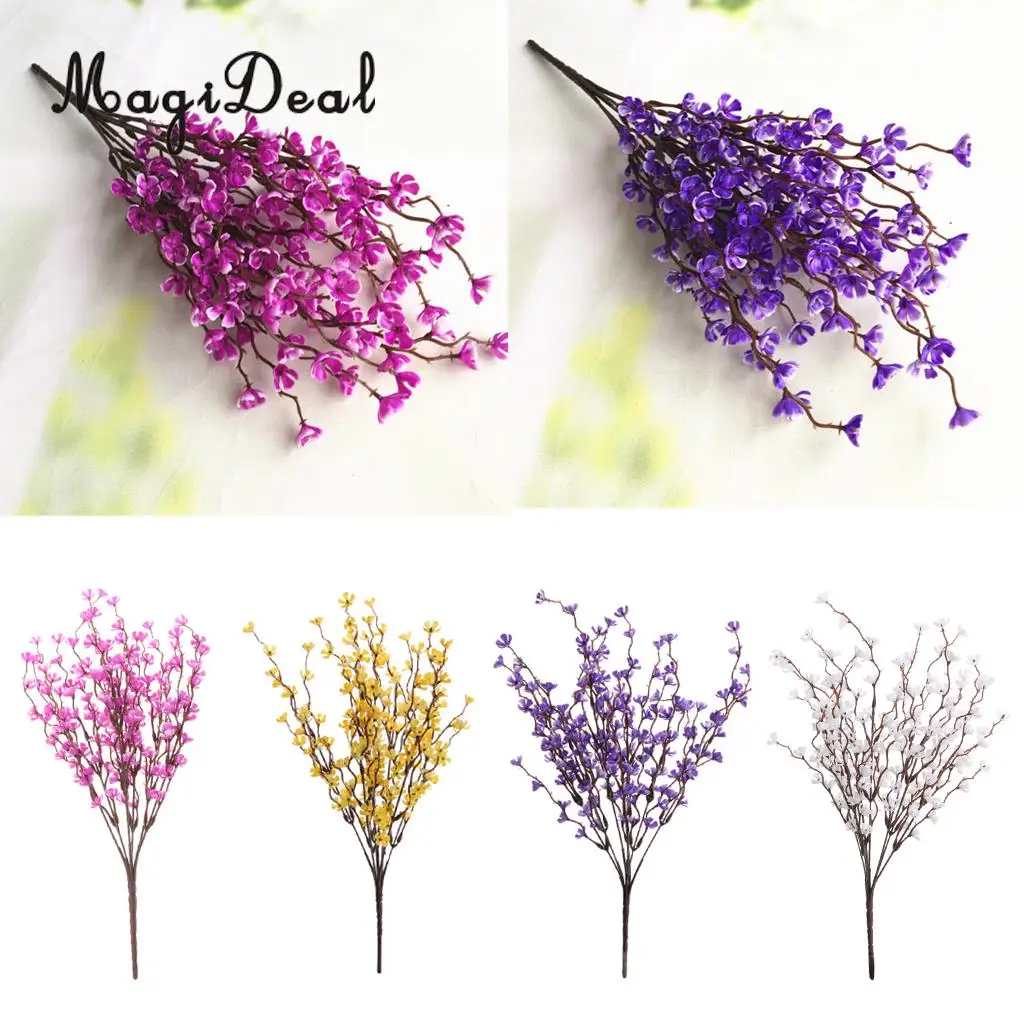 7 Forks Artificial Plum Blossom Branch Simulation Plastic Flower Branches Bouquets DIY Home Wedding Party Decor Art