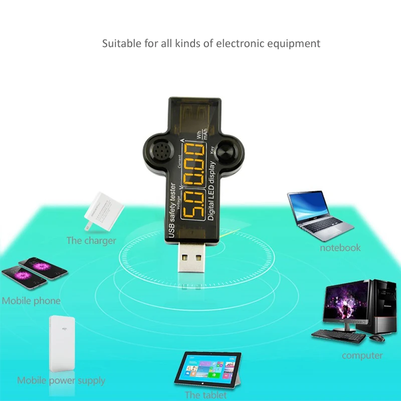 STOD USB тестер метр Цифровой мультиметр Ток Напряжение детектор звуковой сигнализации безопасная зарядка для зарядного устройства Банк питания кабель монитор