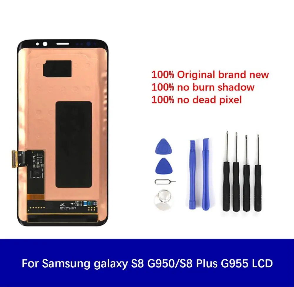 

Original For Samsung Galaxy S8 G950 G950F S8 Plus G955 G955F Lcd Display Screen Touch Screen Digitizer Assembly+Tools LCD