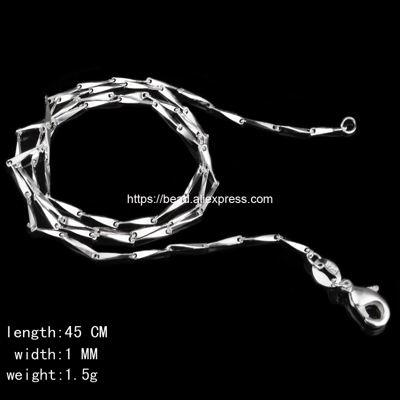 

Free Shipping 1.0mm Silver Plated Lobster Clasp Twisted Chain 16 18 20 22 24 inch Pick Size For handmade Jewelry DIY