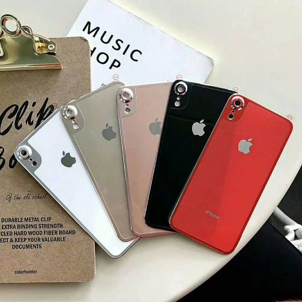 10 комплектов для iPhoneX XS MAX XR металлический передний экран 9 H закаленная Защитная пленка для стекла+ задняя полная защита корпуса