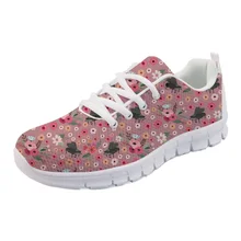 NOISYDESIGNS цветок фортепиано 3D принт Стильный без каблука женская обувь стильные женские шнуровкой удобная женская обувь из сетчатого материала для ходьбы студент