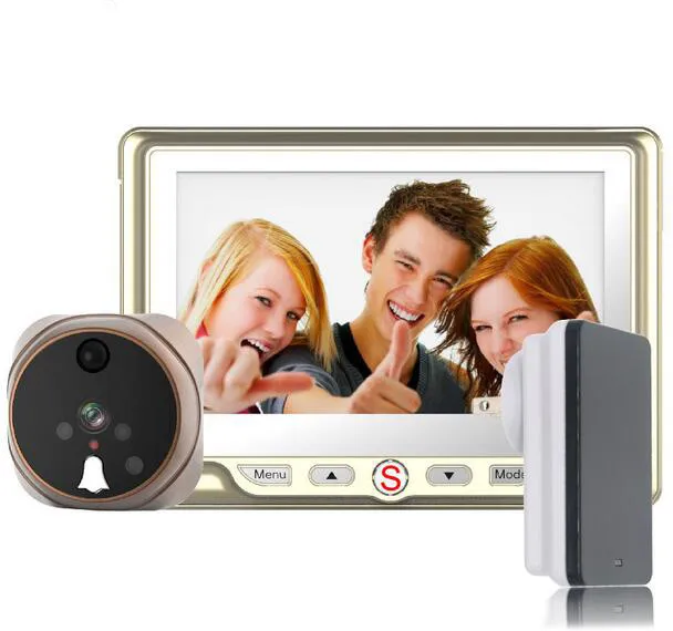 Новейший многоязычный HD 4," TFT-LCD записываемый цифровой видео глазок дверной глазок с dingdong дверной Звонок