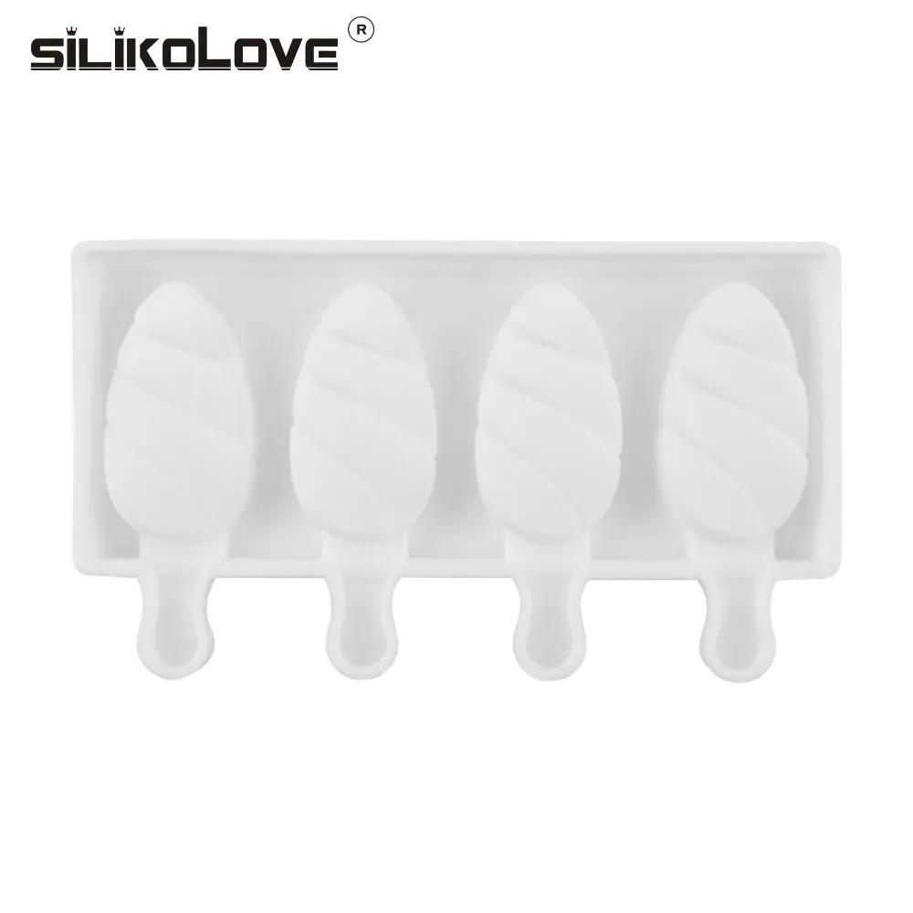 Силиконовая форма для мороженого с 4 полостями SILIKOLOVE палочки кухонные