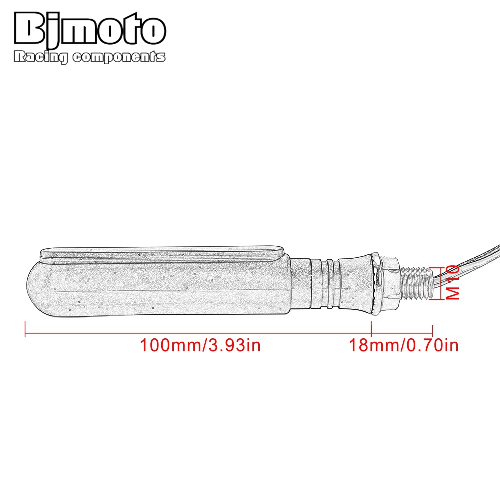 BJMOTO 4 шт. светодиодный мотоцикл поворотники последовательные индикаторы течёт вода мигалка тормозной задний светильник DRL гибкие мерцания