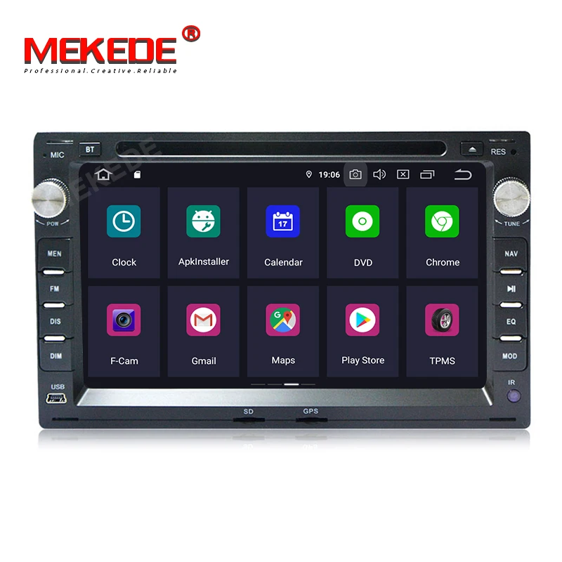 Sale MEKEDE Android 9.0  4+64G IPS DSP 7INCH touch forVW/Passat/Golf/Skoda support GPS navi Ipod BT radio mic SWC OBD2 5