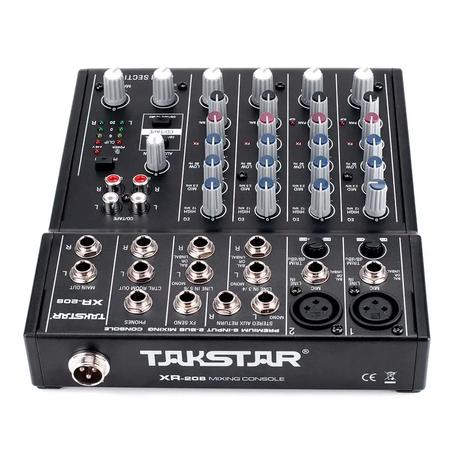 Takstar XR 208 микшерная консоль цифровой миксер Премиум 8 вход 2 шина используется для
