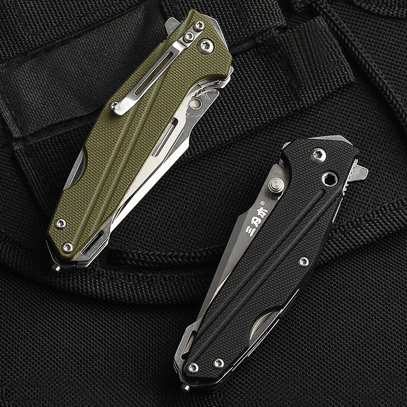 Sanrenmu multifunctional folding knives practical tools multi-use wilderness survival durability screwdriver+opener+ropecutter
