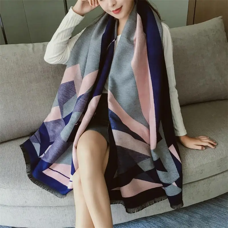 [FEILEDIS] роскошный брендовый теплый шарф, шерстяной зимний декоративный шарф, декоративная шаль FD144 - Цвет: 01