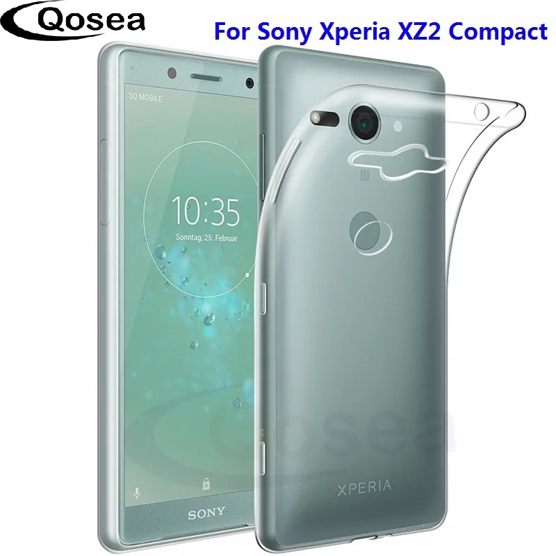 

Qosea For Sony Xperia XZ2 Compact Case Transparent Slim Silicone Soft TPU For Sony Xperia XZ2 Protective Clear Back Phone Cover