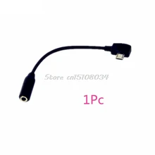 Micro USB Jack to Headphone 3 5mm Earphone Adapter Socket Audio Cable Black