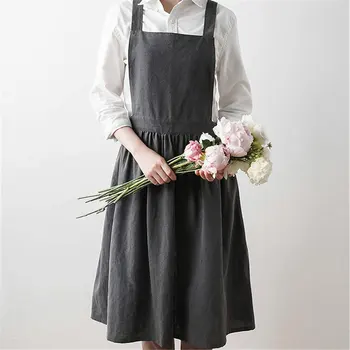 

80x100cm Cotton Nordic Style Apron Women Adult Baking Cooking Kitchen Aprons Bibs For Coffee Shop Leisure Bar Cleaning Tools